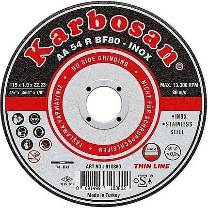 115X1.0X22 INOX INCE KESME TASI KARBOSAN
