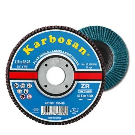 115X22 80 KUM ZR KONIK FLAP DISK KARBOSAN