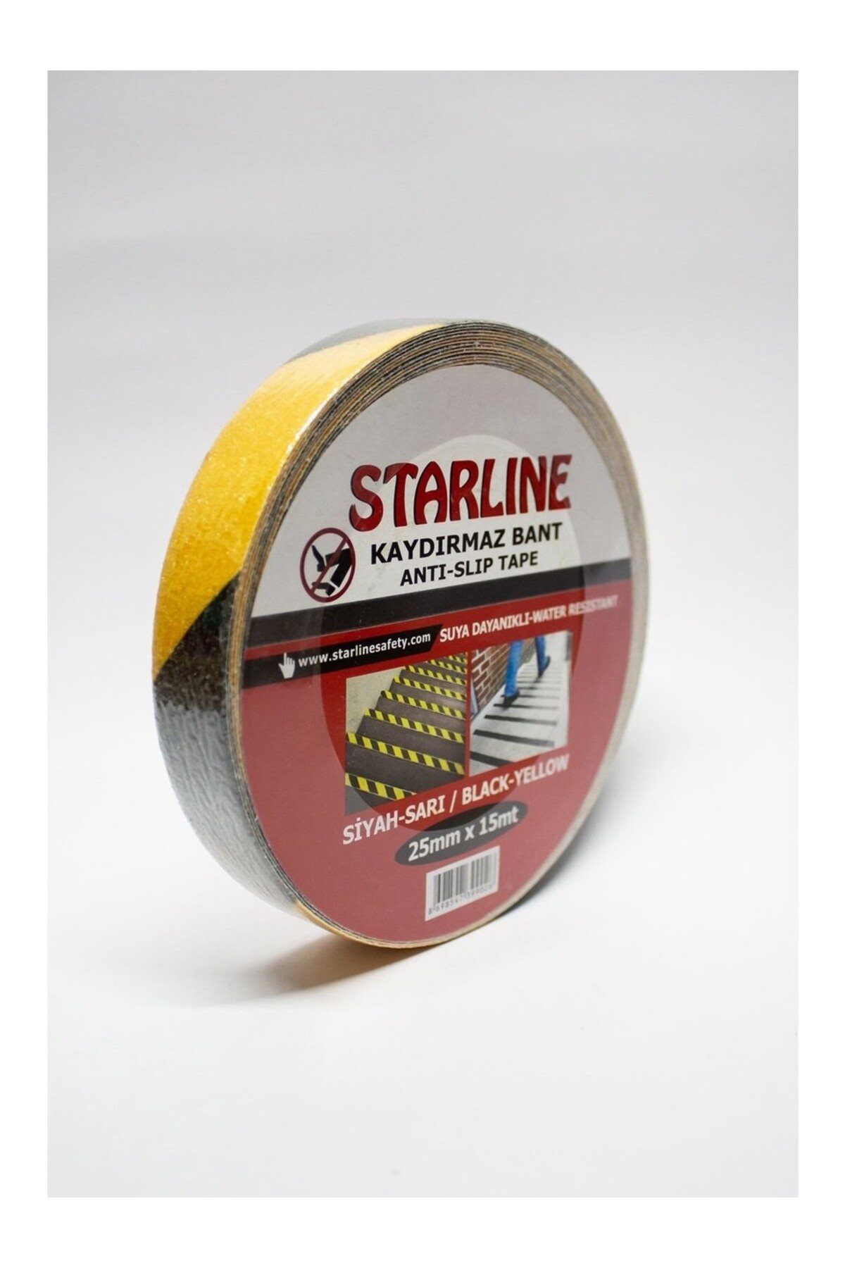 25MMX15M STARLINE KAYDIRMAZ BANT SARI SIYAH